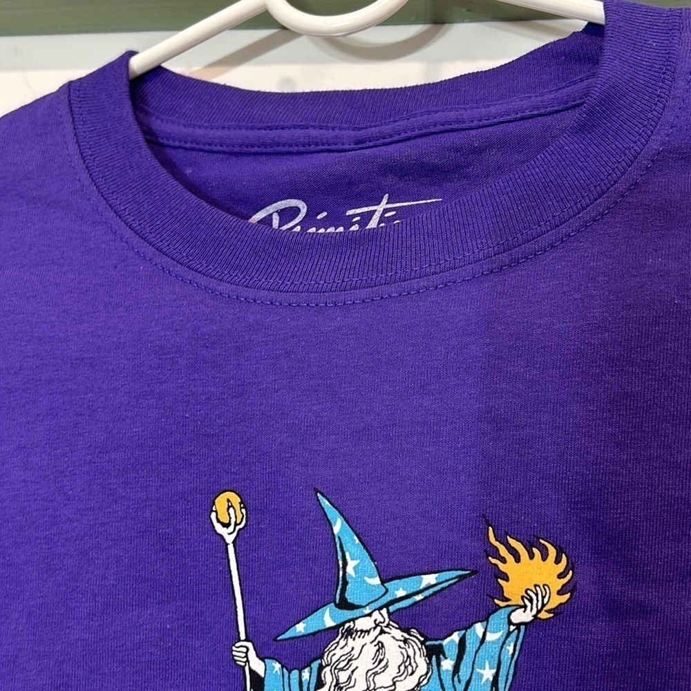 Brand New Primitive Short sleeve wizard crop tee crewneck T-shirt large purple - Picture 3 of 5